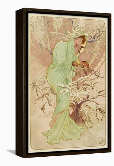 Winter (From the Series "Seasons"), 1896-Alphonse Mucha-Framed Premier Image Canvas