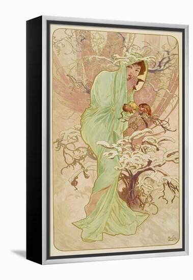 Winter (From the Series "Seasons"), 1896-Alphonse Mucha-Framed Premier Image Canvas