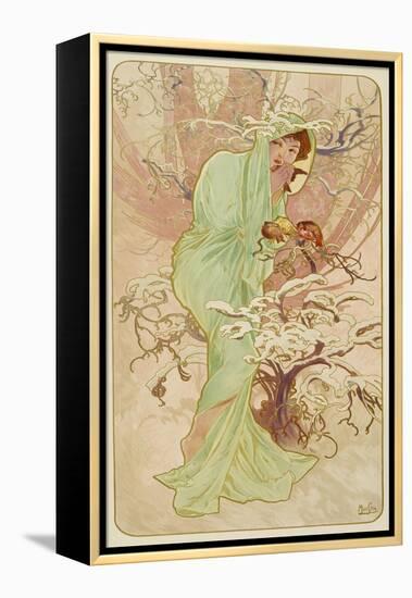 Winter (From the Series "Seasons"), 1896-Alphonse Mucha-Framed Premier Image Canvas