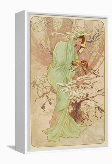 Winter (From the Series "Seasons"), 1896-Alphonse Mucha-Framed Premier Image Canvas