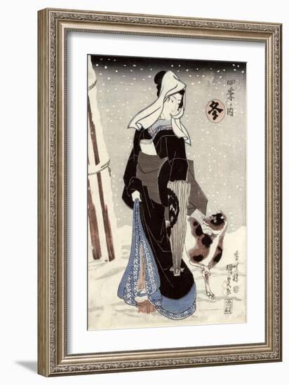 Winter, from the Series Shiki No Uchi-Utagawa Kunisada-Framed Giclee Print