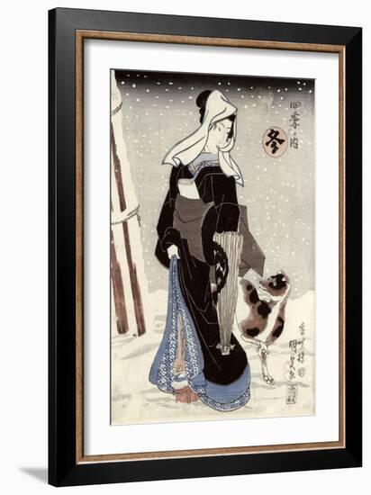 Winter, from the Series Shiki No Uchi-Utagawa Kunisada-Framed Giclee Print