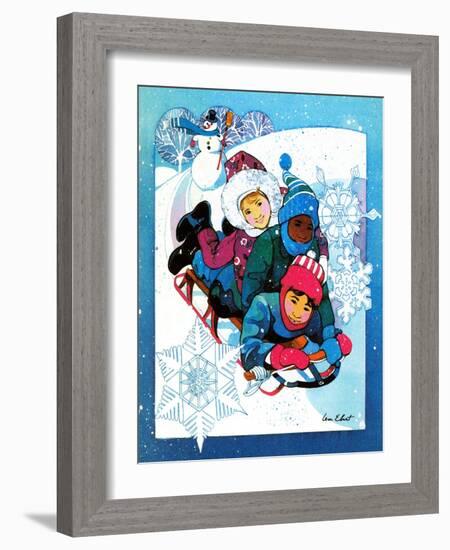 Winter Fun - Jack & Jill-Len Ebert-Framed Giclee Print