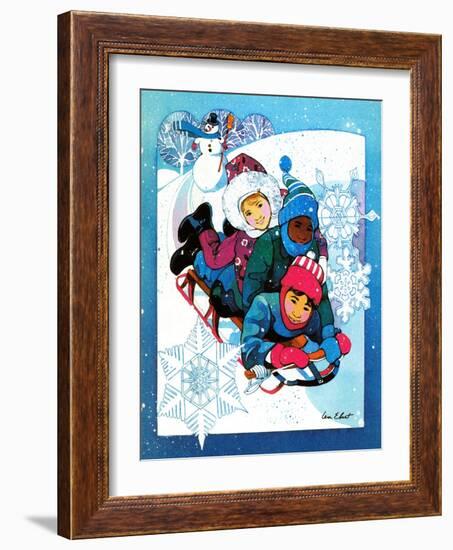 Winter Fun - Jack & Jill-Len Ebert-Framed Giclee Print