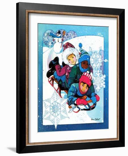 Winter Fun - Jack & Jill-Len Ebert-Framed Giclee Print