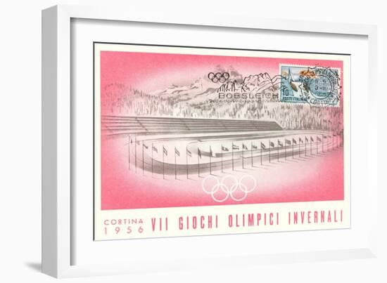 Winter Games, Cortina, 1956-null-Framed Premium Giclee Print