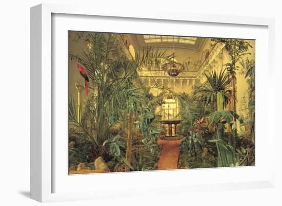 Winter Garden in the Winter Palace, St. Petersburg, 1840-Michail Ivanovich Antonov-Framed Giclee Print