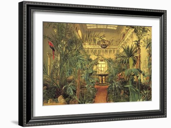 Winter Garden in the Winter Palace, St. Petersburg, 1840-Michail Ivanovich Antonov-Framed Giclee Print