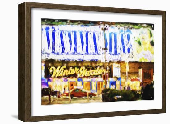 Winter Garden Night - In the Style of Oil Painting-Philippe Hugonnard-Framed Giclee Print