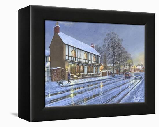 Winter Glow Parish Room Tickhill Yorkshire-Richard Harpum-Framed Stretched Canvas