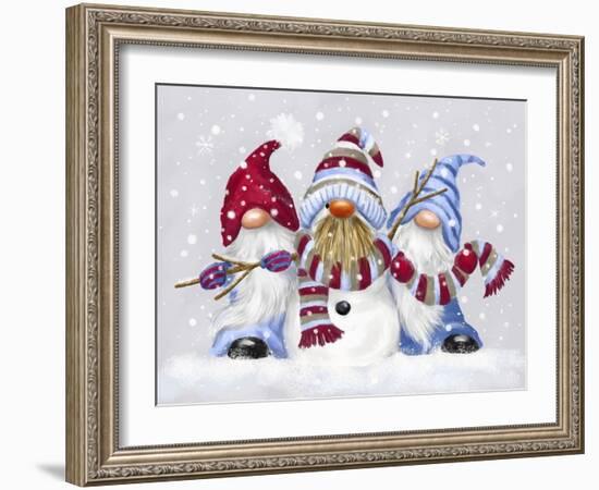 Winter Gnomes-MAKIKO-Framed Giclee Print