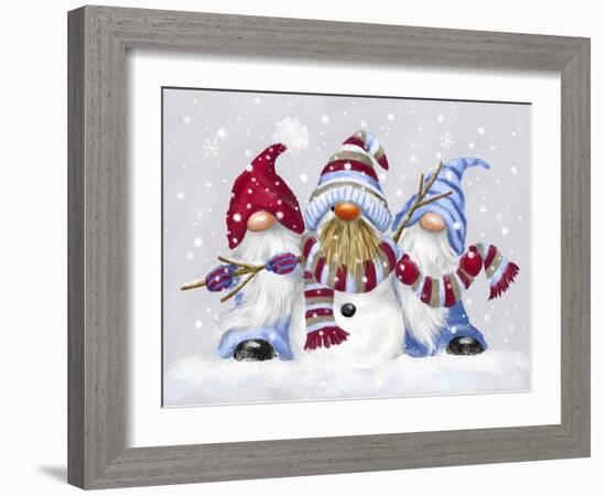 Winter Gnomes-MAKIKO-Framed Giclee Print