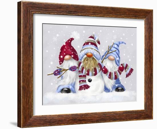 Winter Gnomes-MAKIKO-Framed Giclee Print