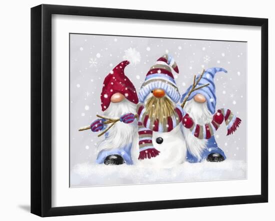 Winter Gnomes-MAKIKO-Framed Giclee Print