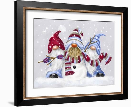 Winter Gnomes-MAKIKO-Framed Giclee Print