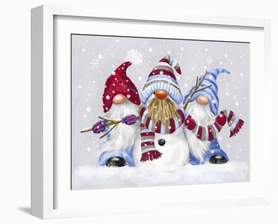 Winter Gnomes-MAKIKO-Framed Giclee Print