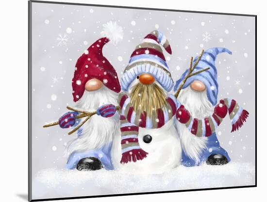 Winter Gnomes-MAKIKO-Mounted Giclee Print