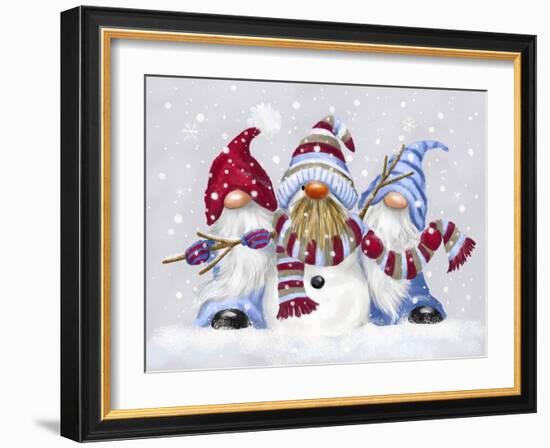 Winter Gnomes-MAKIKO-Framed Giclee Print