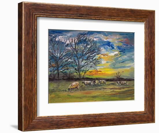 Winter Grazing, 2008, (Oil on Canvas)-Helen White-Framed Giclee Print