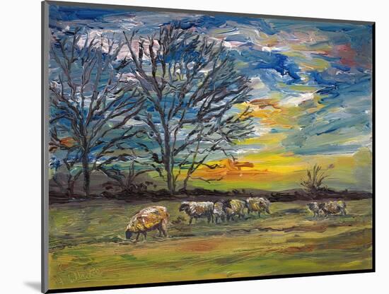 Winter Grazing, 2008, (Oil on Canvas)-Helen White-Mounted Giclee Print