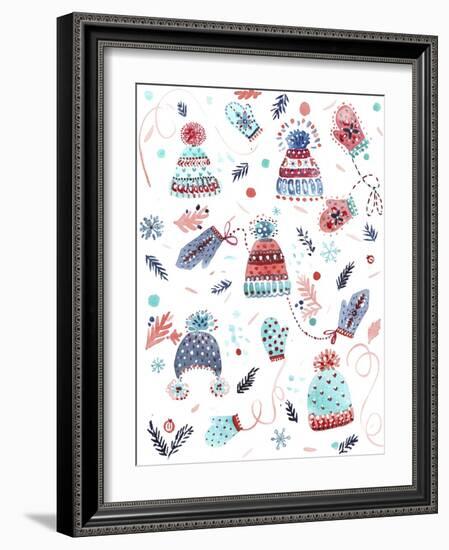 Winter Hats-Irina Trzaskos Studio-Framed Giclee Print