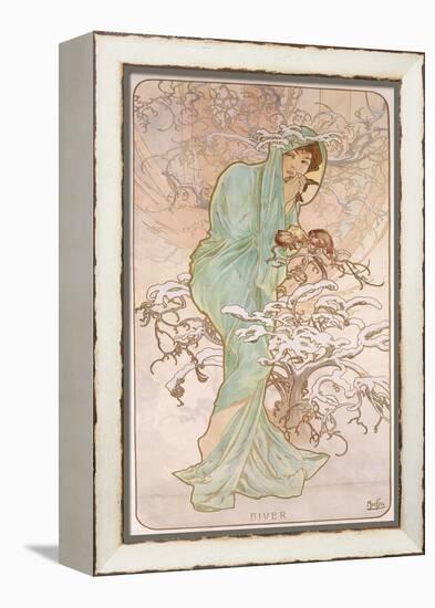 Winter; Hiver, C.1896-Alphonse Mucha-Framed Premier Image Canvas