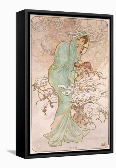 Winter; Hiver, C.1896-Alphonse Mucha-Framed Premier Image Canvas