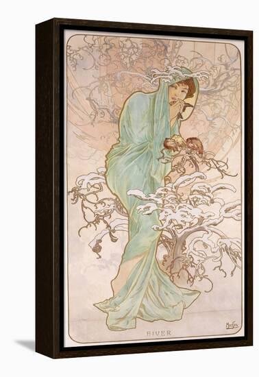 Winter; Hiver, C.1896-Alphonse Mucha-Framed Premier Image Canvas