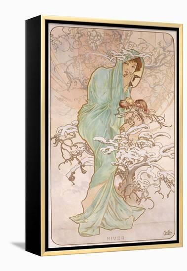 Winter; Hiver, C.1896-Alphonse Mucha-Framed Premier Image Canvas