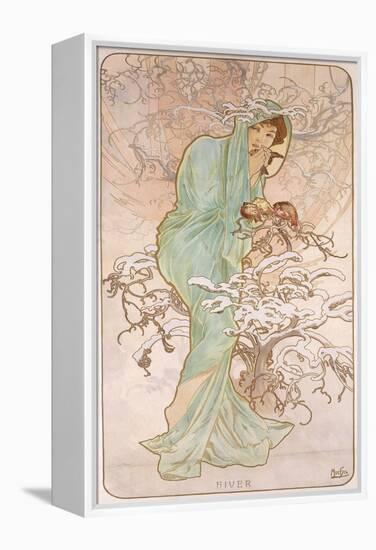 Winter; Hiver, C.1896-Alphonse Mucha-Framed Premier Image Canvas