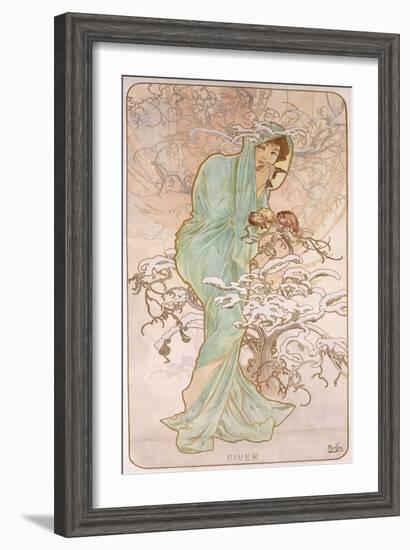 Winter; Hiver, C.1896-Alphonse Mucha-Framed Giclee Print