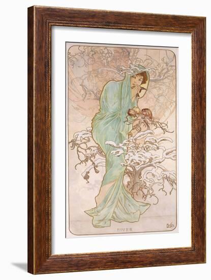 Winter; Hiver, C.1896-Alphonse Mucha-Framed Giclee Print