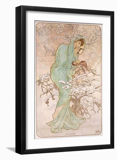 Winter; Hiver, C.1896-Alphonse Mucha-Framed Giclee Print