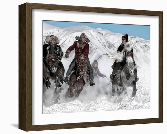 Winter Horse Race-BJ Yang-Framed Photographic Print