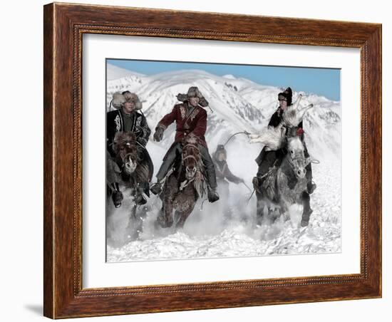 Winter Horse Race-BJ Yang-Framed Photographic Print