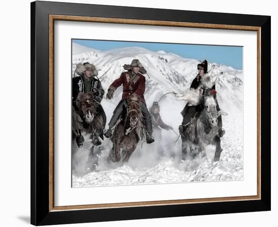 Winter Horse Race-BJ Yang-Framed Photographic Print
