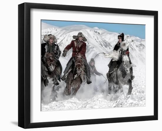 Winter Horse Race-BJ Yang-Framed Photographic Print