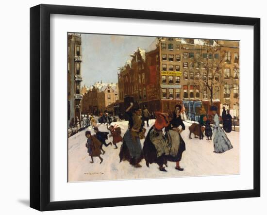 Winter in Amsterdam, C.1898-Georg-Hendrik Breitner-Framed Giclee Print