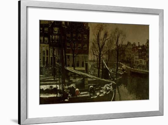 Winter in Amsterdam-George Hendrik Breitner-Framed Art Print