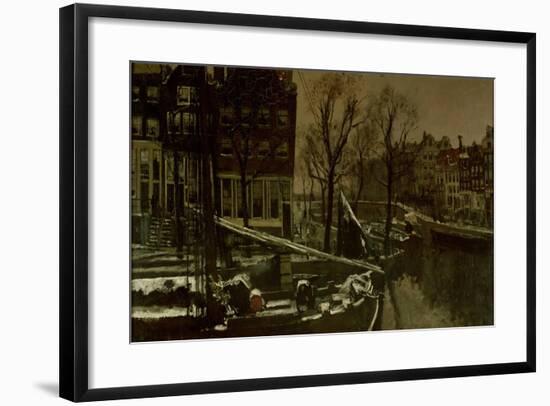 Winter in Amsterdam-George Hendrik Breitner-Framed Art Print