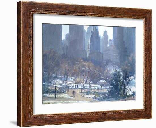Winter in Central Park, New York, 1997-Julian Barrow-Framed Giclee Print