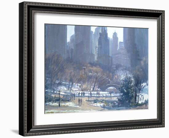 Winter in Central Park, New York, 1997-Julian Barrow-Framed Giclee Print