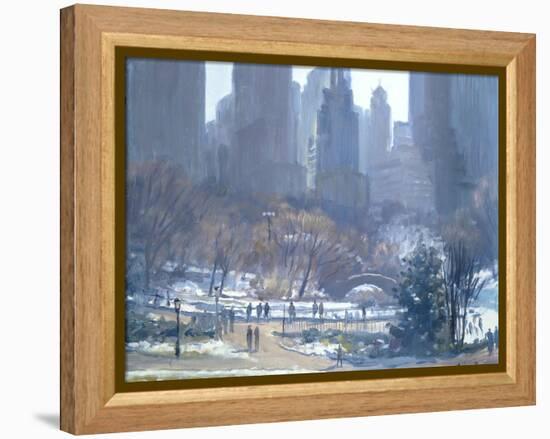 Winter in Central Park, New York, 1997-Julian Barrow-Framed Premier Image Canvas