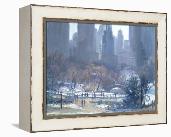 Winter in Central Park, New York, 1997-Julian Barrow-Framed Premier Image Canvas