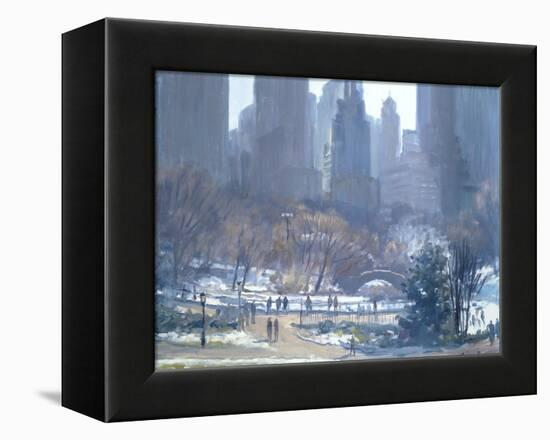 Winter in Central Park, New York, 1997-Julian Barrow-Framed Premier Image Canvas