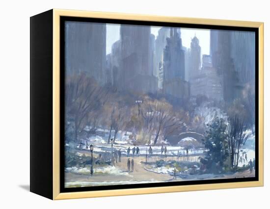 Winter in Central Park, New York, 1997-Julian Barrow-Framed Premier Image Canvas