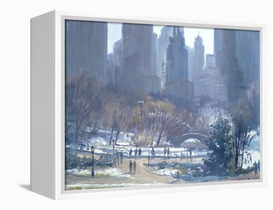 Winter in Central Park, New York, 1997-Julian Barrow-Framed Premier Image Canvas