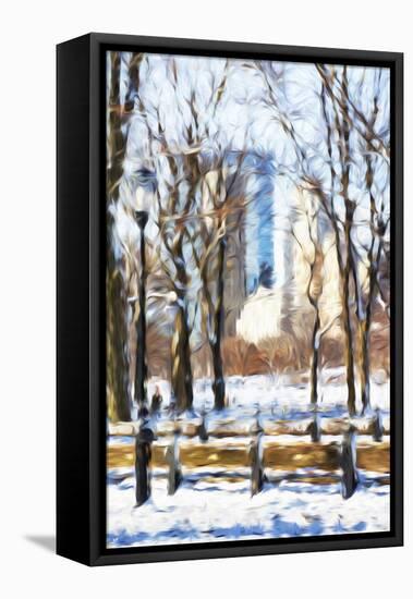 Winter in Central Park VI - In the Style of Oil Painting-Philippe Hugonnard-Framed Premier Image Canvas