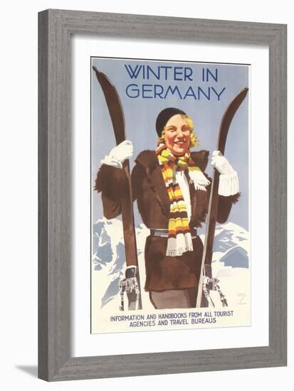 Winter in Germany Travel Poster-null-Framed Art Print