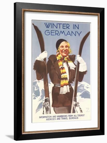 Winter in Germany Travel Poster-null-Framed Art Print